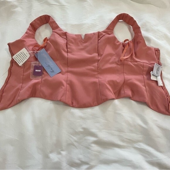 NWT Mori Lee 2 Piece Satin Gown Dress Size 3 / 4 with Wrap Prom or Wedding - Picture 5 of 15